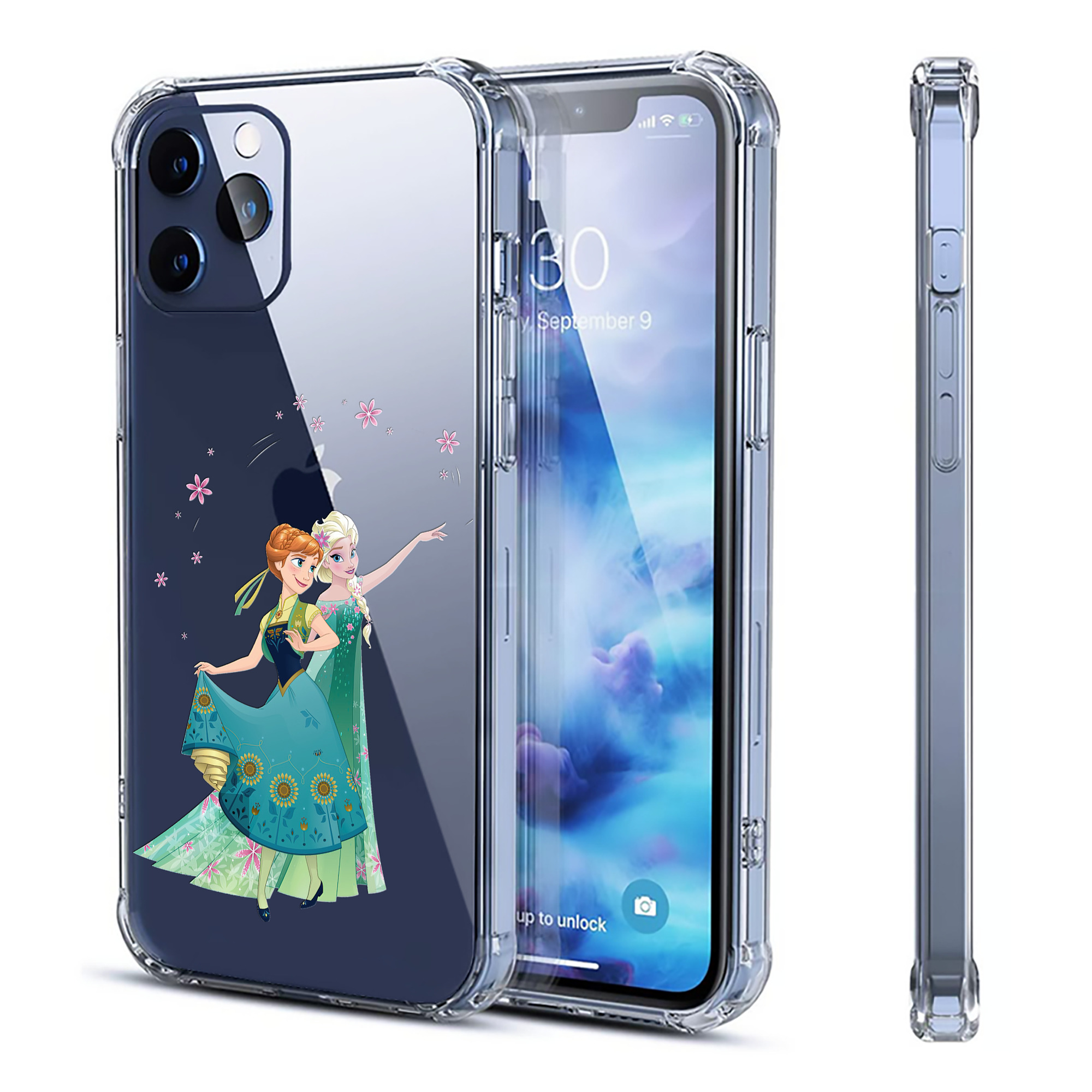 （画像用） アナと雪の女王 アンナ エルサ Frozen Anna Elsa 【iPhone 12シリーズ対応】透明スマホケース（クリアソフトケース）